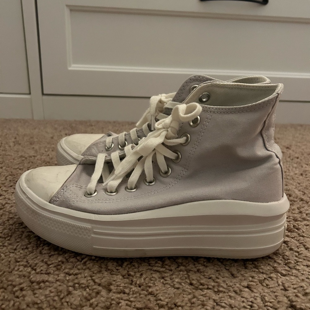 Converse Chuck Taylor All Star Move Platform High Top Sneakers Light Purple - Picture 3 of 5